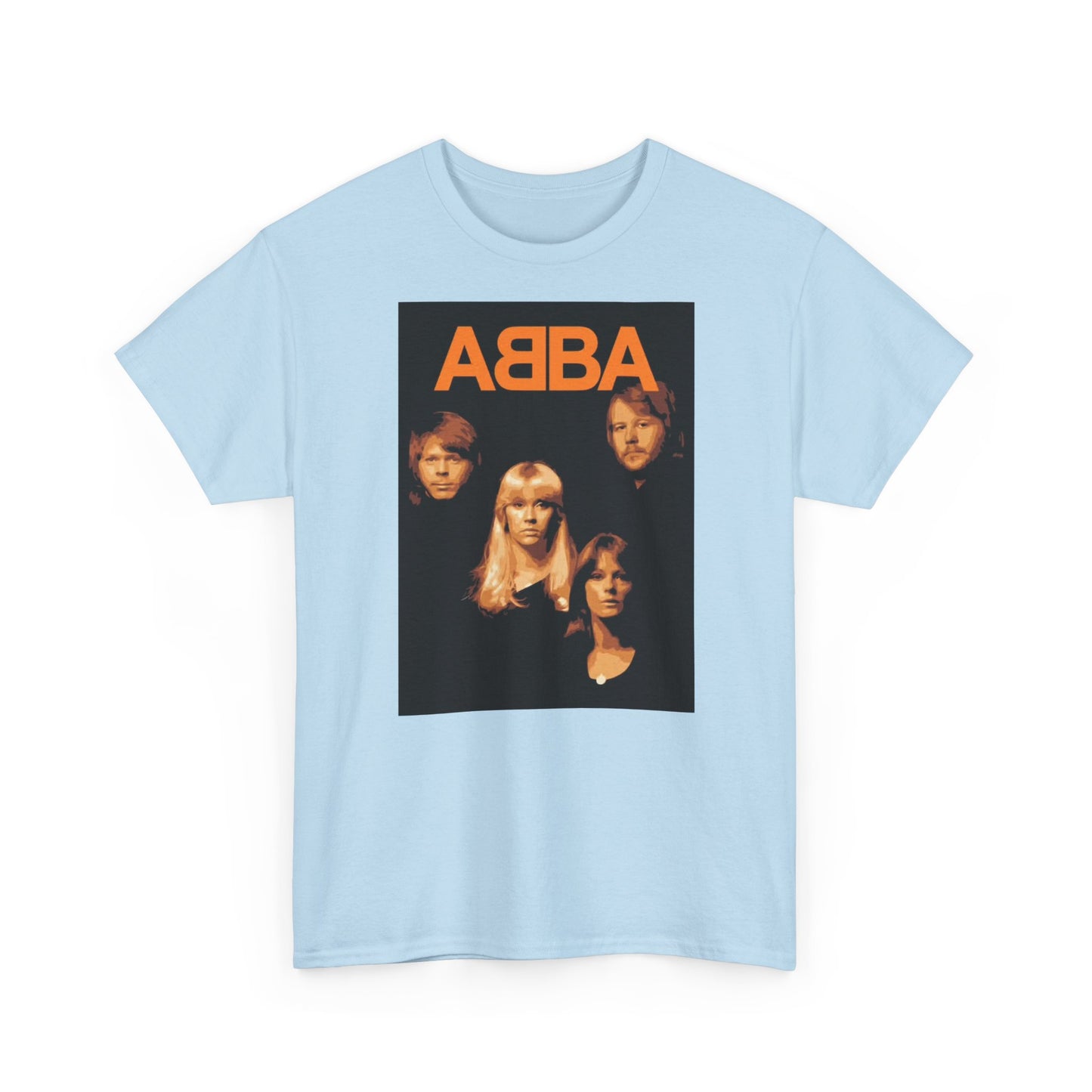 Abba T-shirt vintage retro neon lights classic music Unisex Heavy Cotton Tee