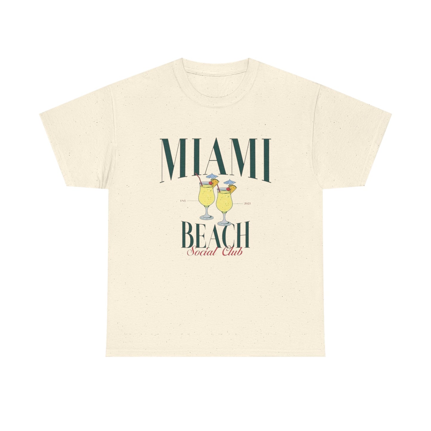 Miami Beach Social Club Graphic T Shirt NEW Unisex Heavy Cotton Tee
