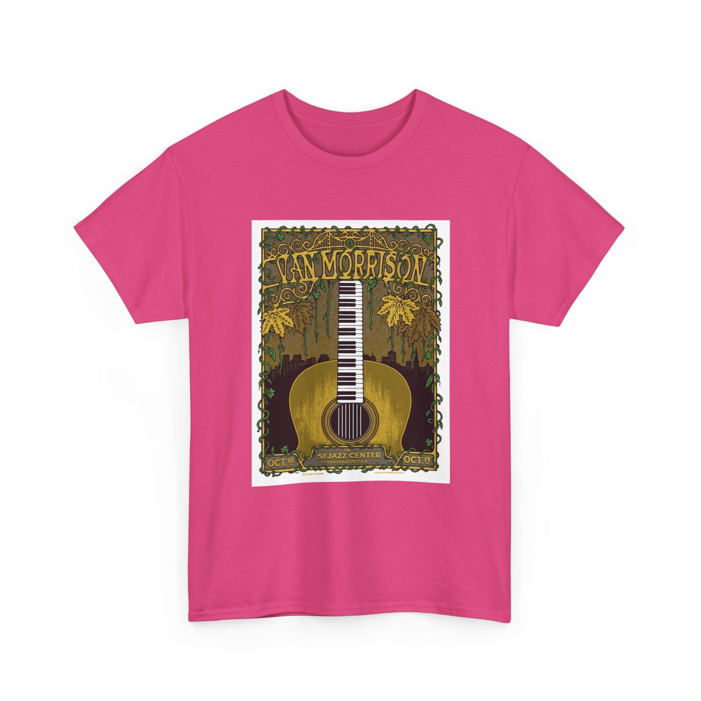 Van Morrison Tshirt Classic Rock Merch Graphic Retro Unisex Heavy Cotton Tee