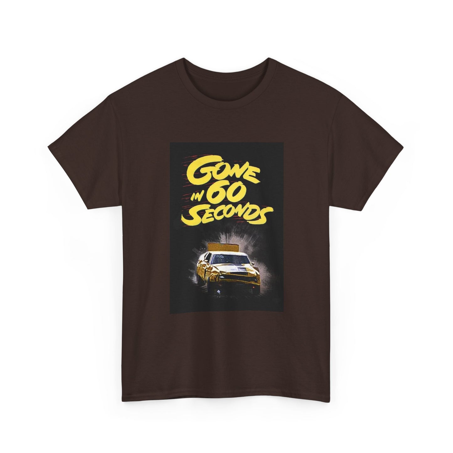 Gone in 60 Seconds Tshirt Vintage Ford Mustang Retro Poster Unisex Heavy Cotton