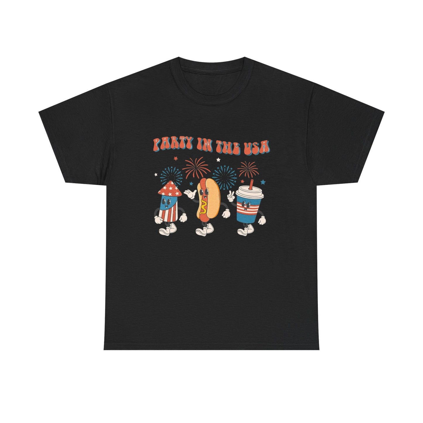 Party In The USA 4th Graphic T Shirt ADULT NEW