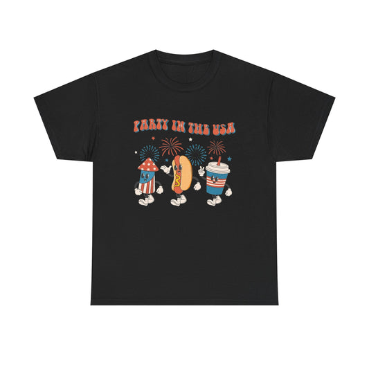 Party In The USA 4th Graphic T Shirt ADULT NEW
