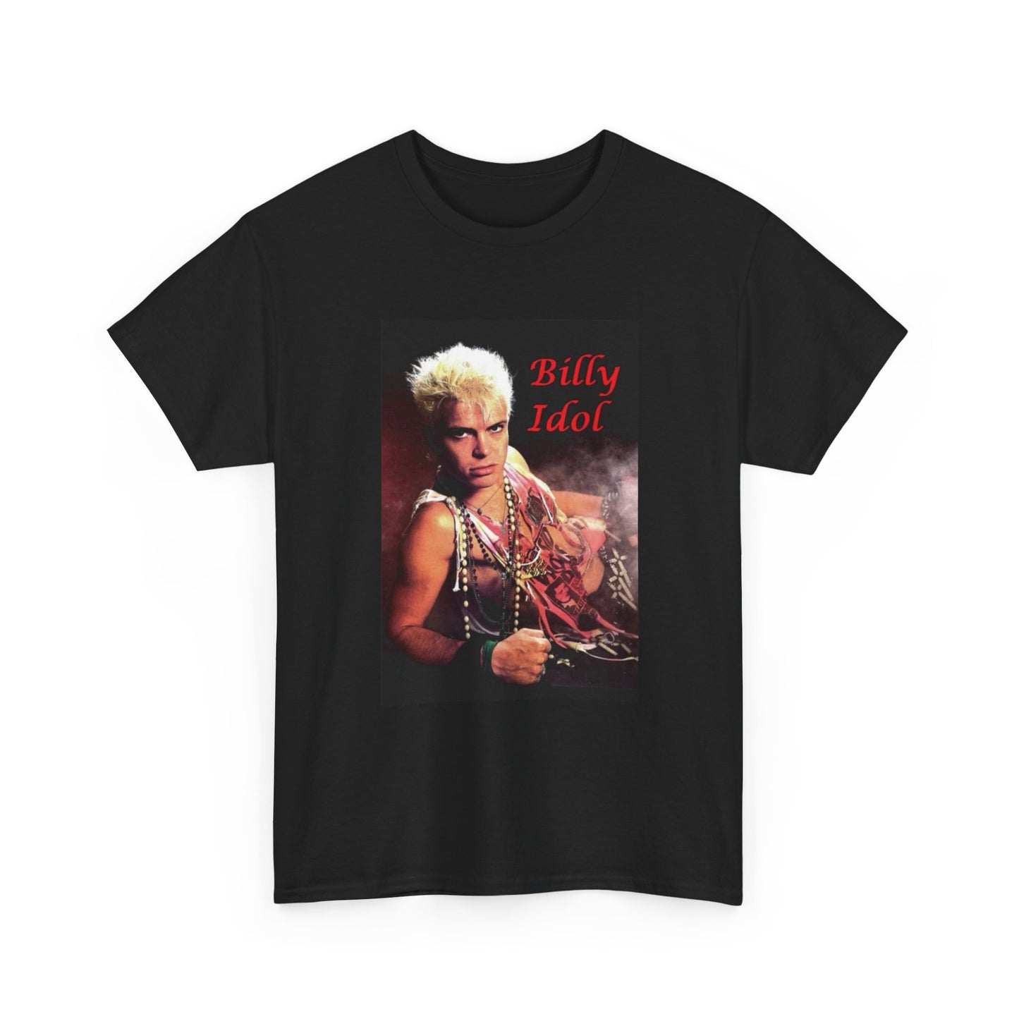 Billy Idol Tshirt Retro Poster Rock Star New!! Unisex Heavy Cotton Tee