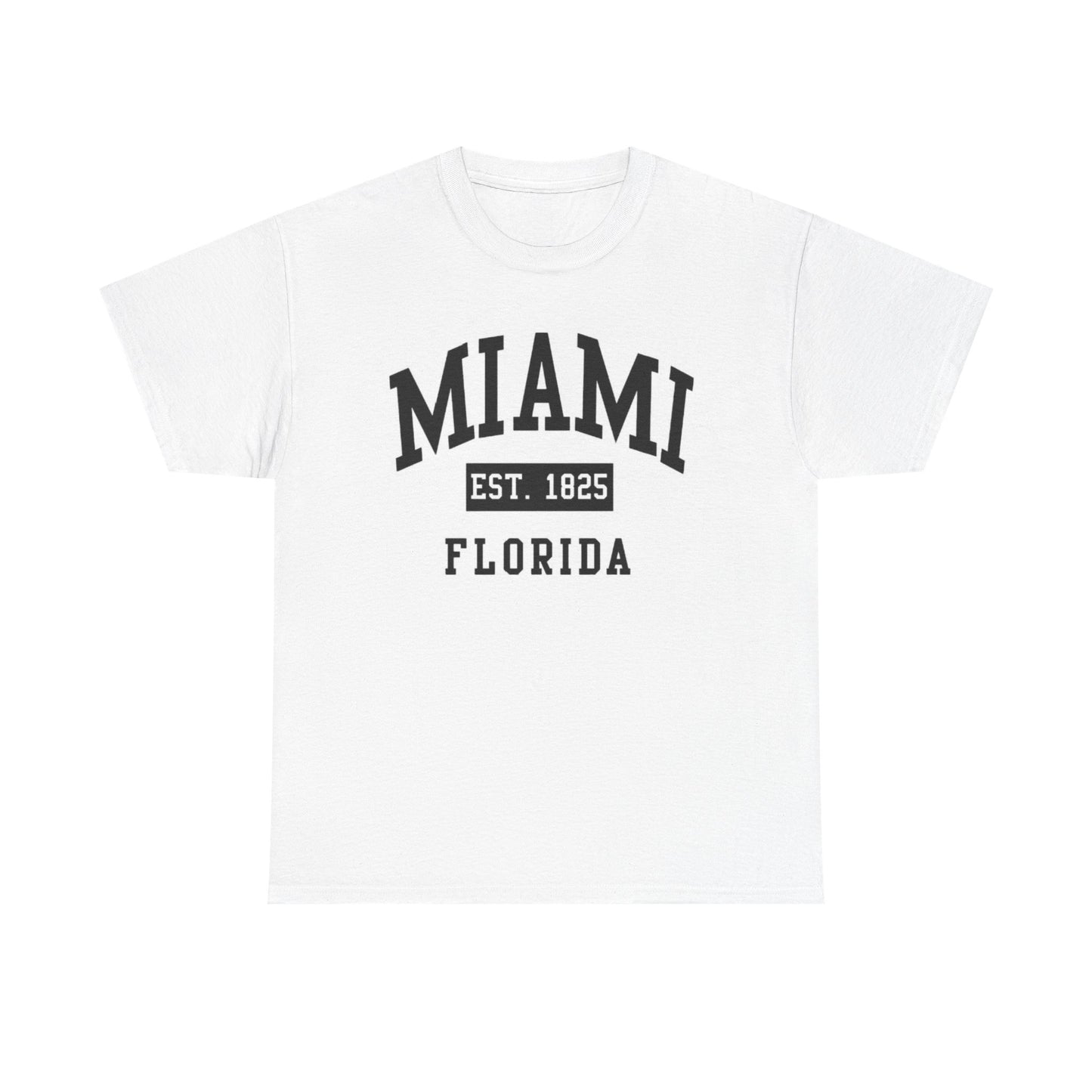 Miami Florida Graphic T Shirt Vintage Retro Apparel Heavy Cotton Tee