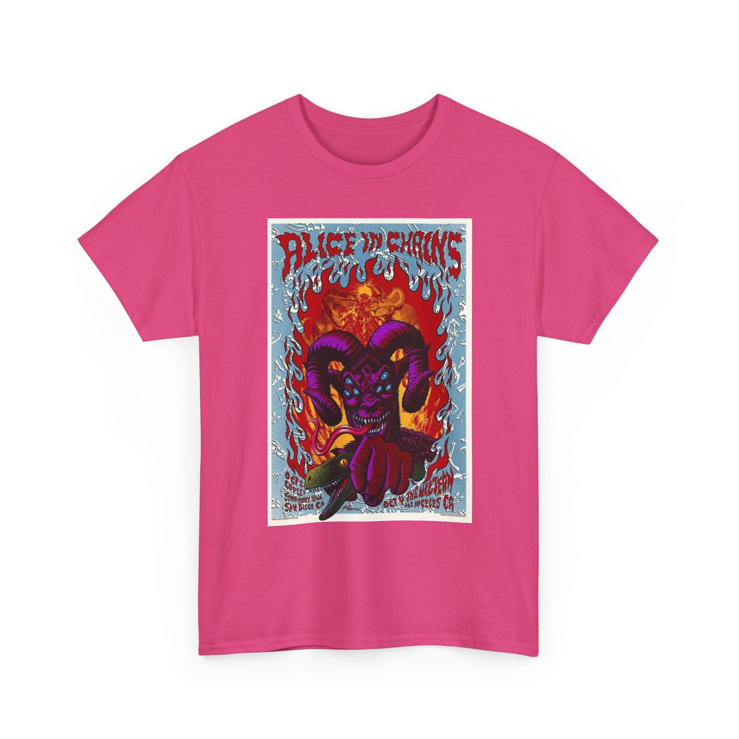 Alice In Chains Rock Band T Shirt Merch Poster Unisex Heavy Cotton Tee