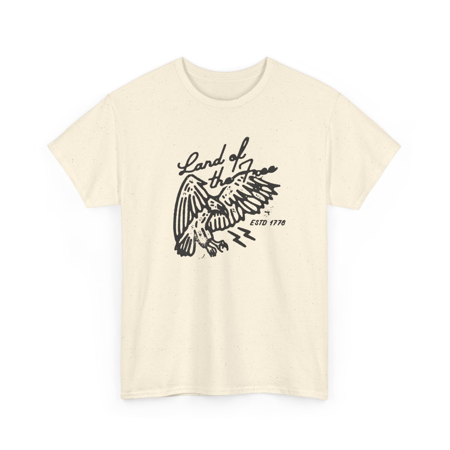 Land Of The Free 1776 Graphic T Shirt Unisex Heavy Cotton Tee Gift