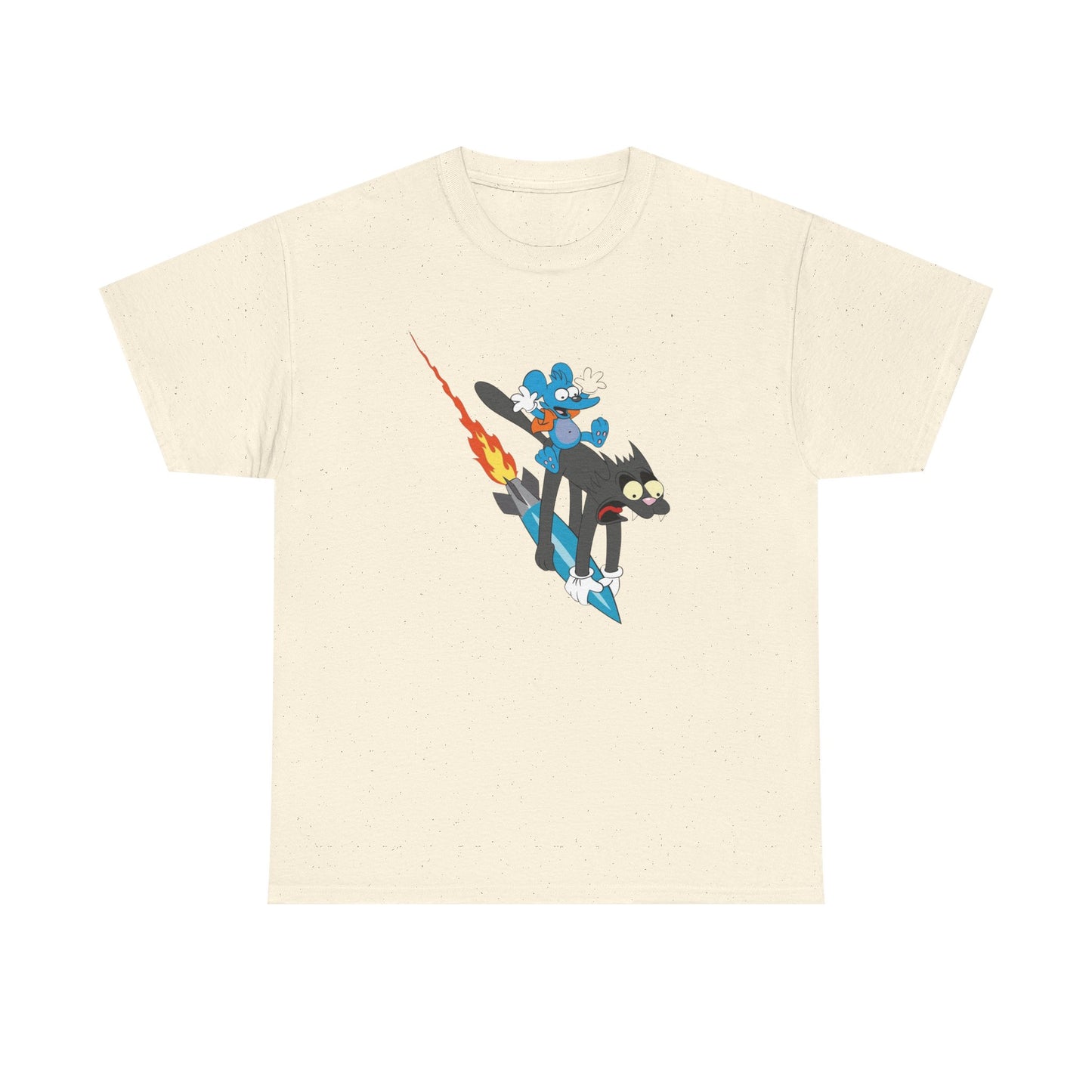Itchy And Scratchy Funny Graphic T-Shirt Comfy Cotton Tee Brand NEW