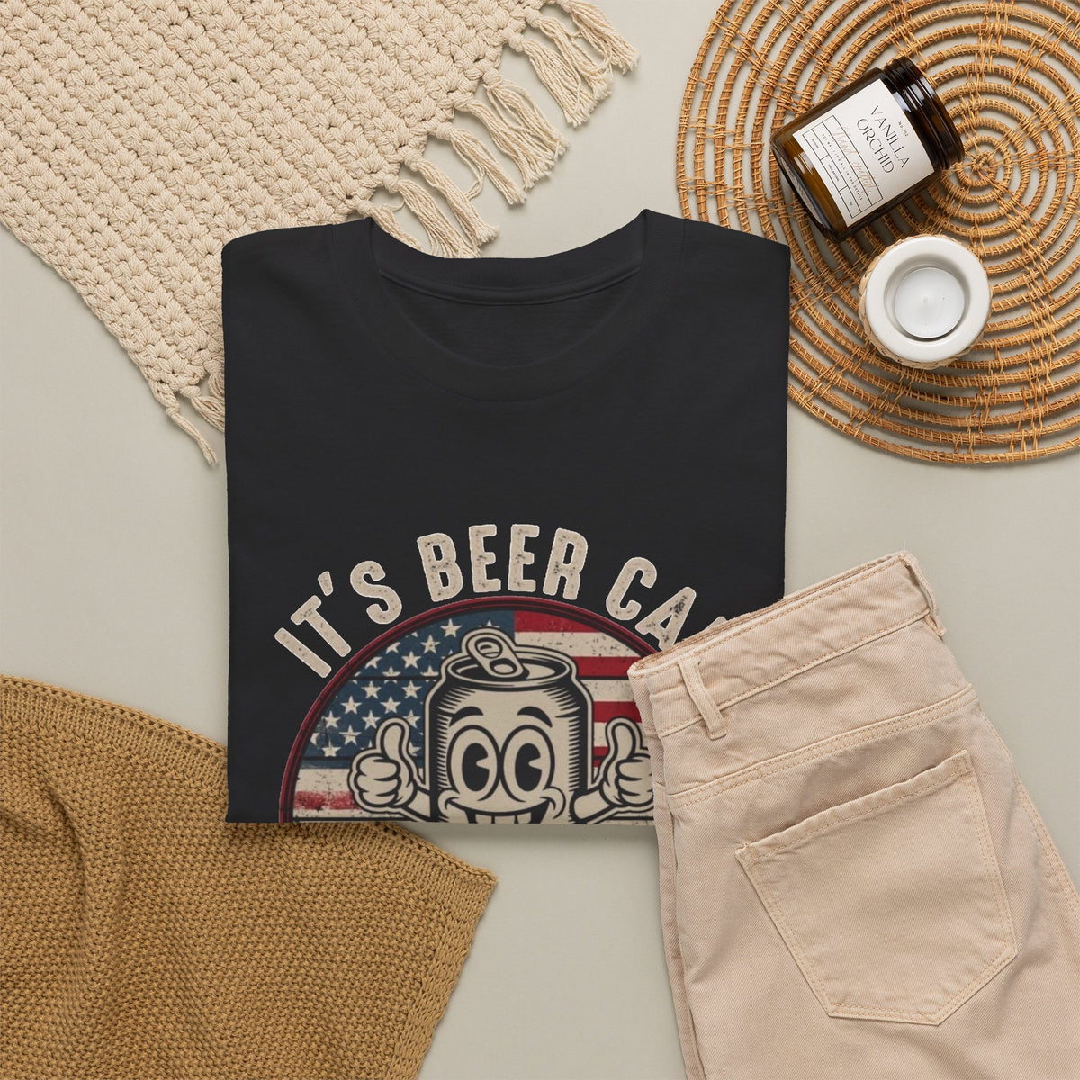 It's Beer Can Not Beer Can't Funny Beer Can T-Shirt Men's Graphic Tee