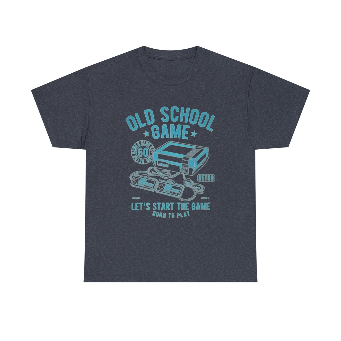 Old School Gamer Graphic T Shirt NEW Vintage Unisex Heavy Cotton Tee
