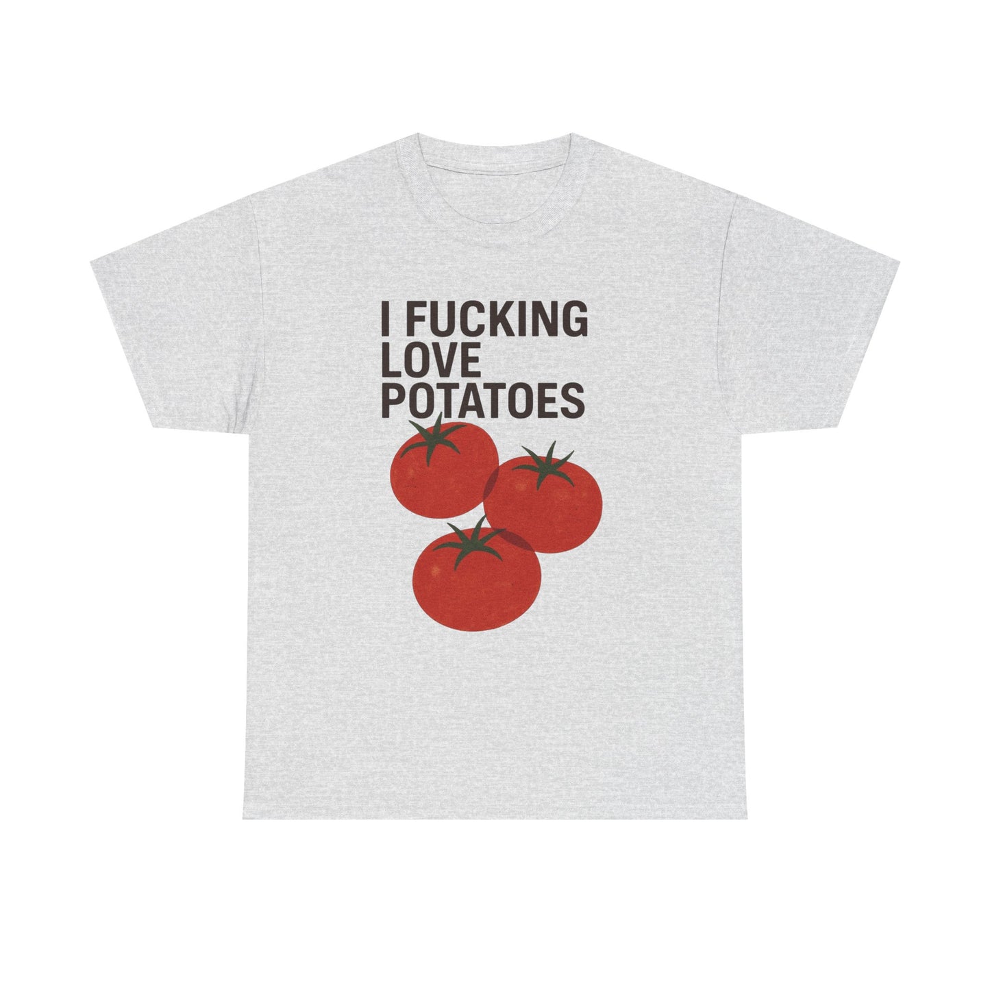 I Love Potatoes Funny Jokes Graphic T Shirt Unisex Heavy Cotton Tee Gift Vintage