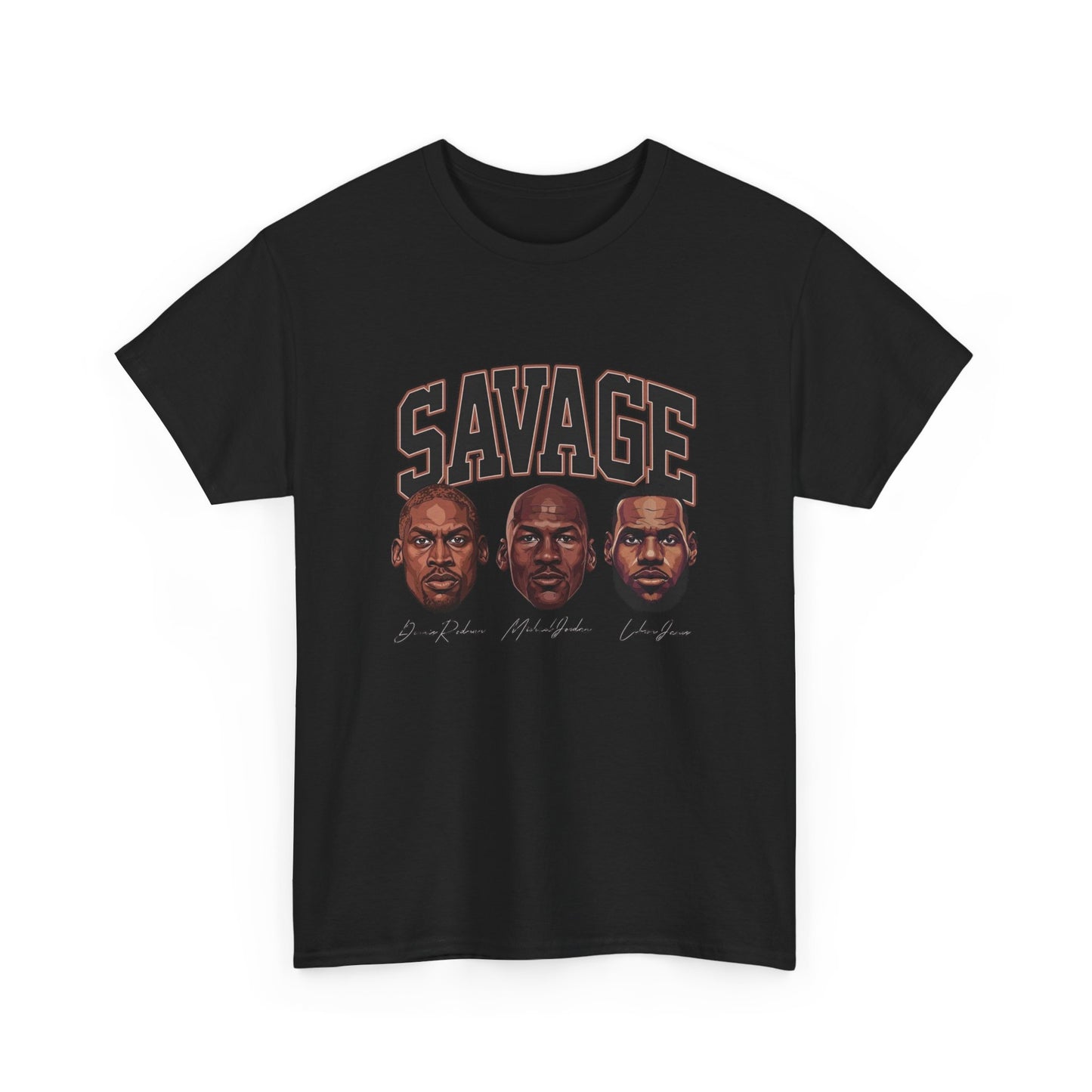 Savage Basketball Legends Graphic T Shirt NEW Adult Regular Heavy Cotton Tee