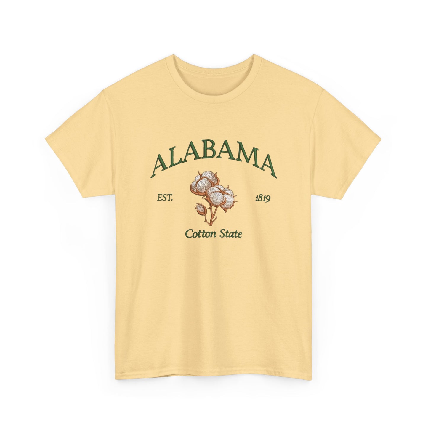 Alabama Cotton State Graphic T Shirt NEW Unisex Heavy Cotton Tee