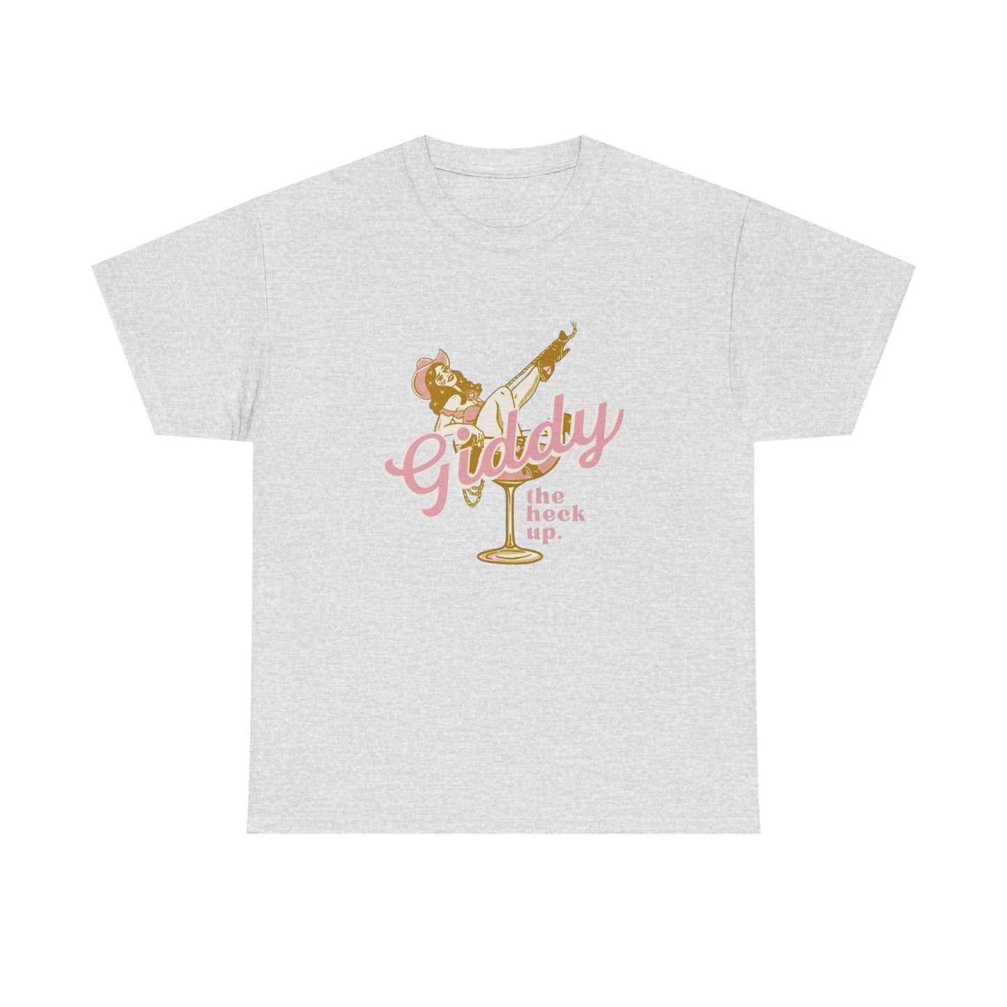 Giddy The Heck Up Cowgirl Vintage Graphic T-Shirt, Unisex Cotton Shirt