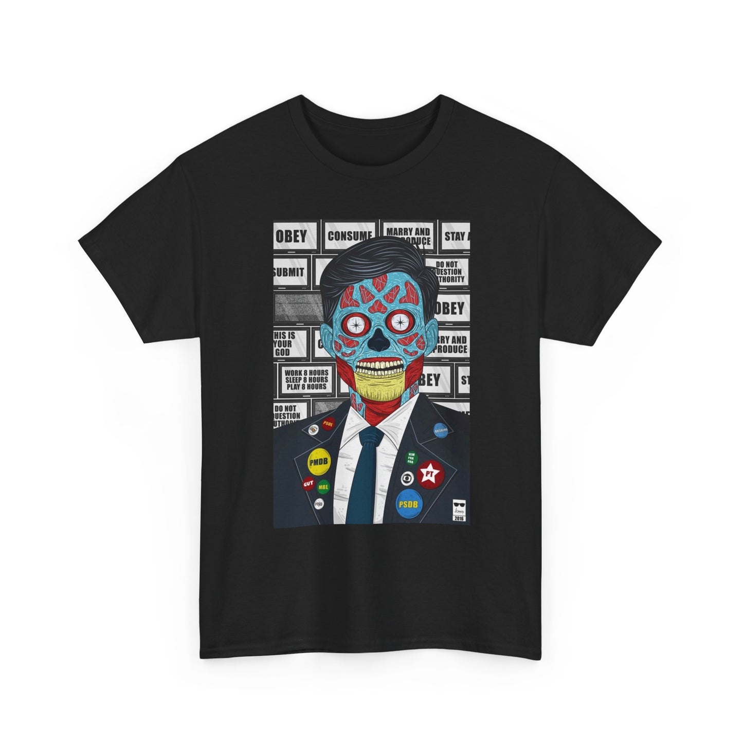 Obey Graphic T Shirt Vintage Unisex Heavy Cotton Tee