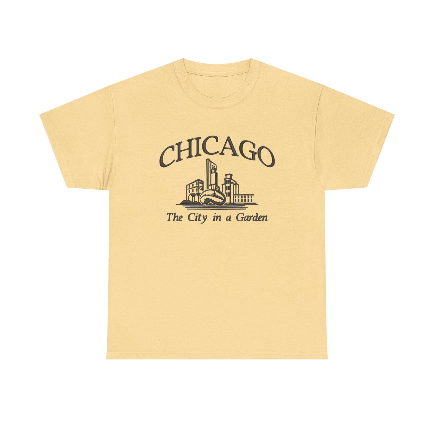 Chicago The City In A Garden Graphic T Shirt NEW Unisex Heavy Cotton Tee