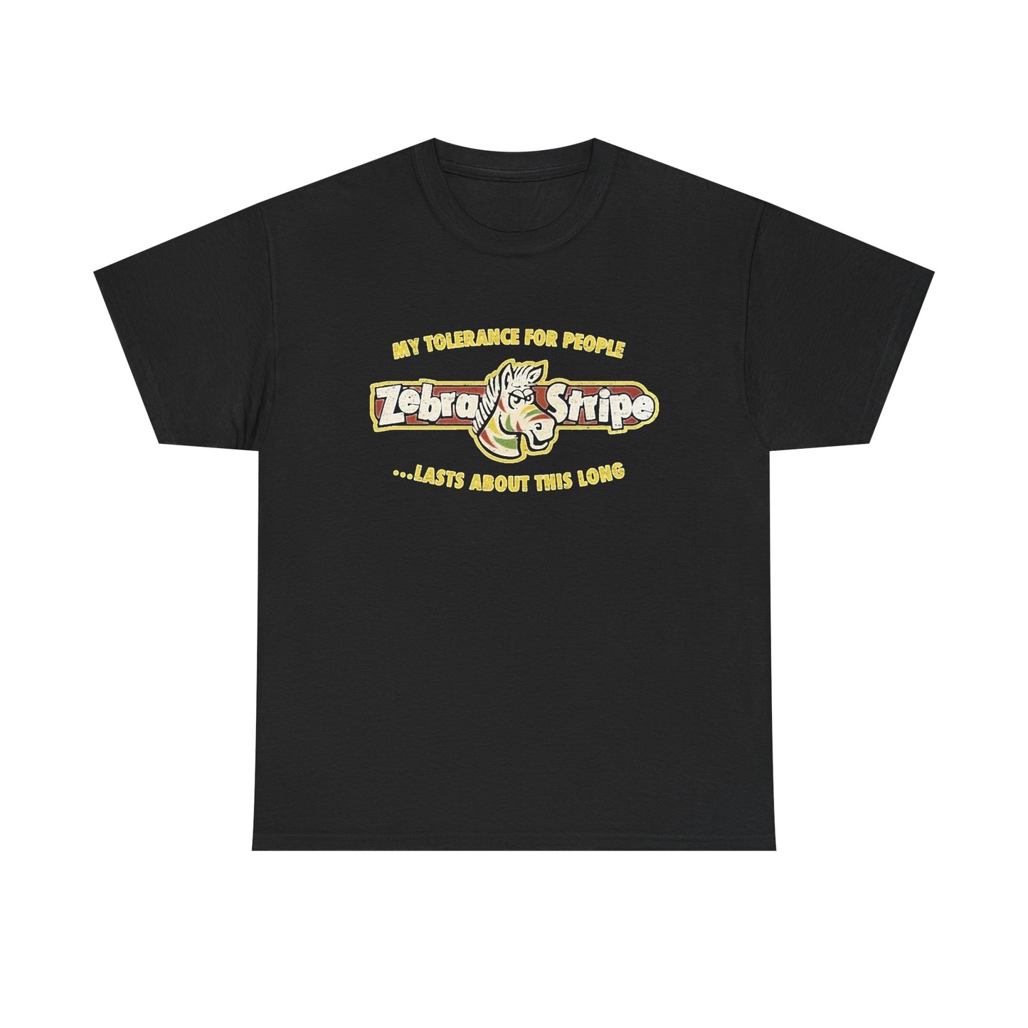 Zebra Stripe Fruit Gum T Shirt Vintage Graphic Retro 90s Unisex Heavy Cotton Tee