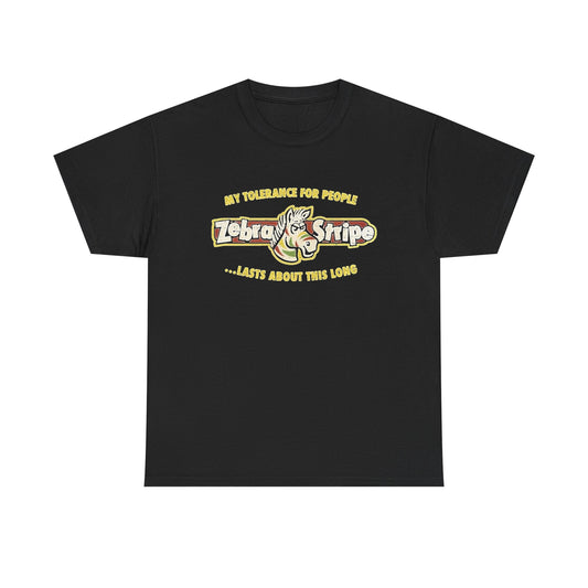 Zebra Stripe Fruit Gum T Shirt Vintage Graphic Retro 90s Unisex Heavy Cotton Tee
