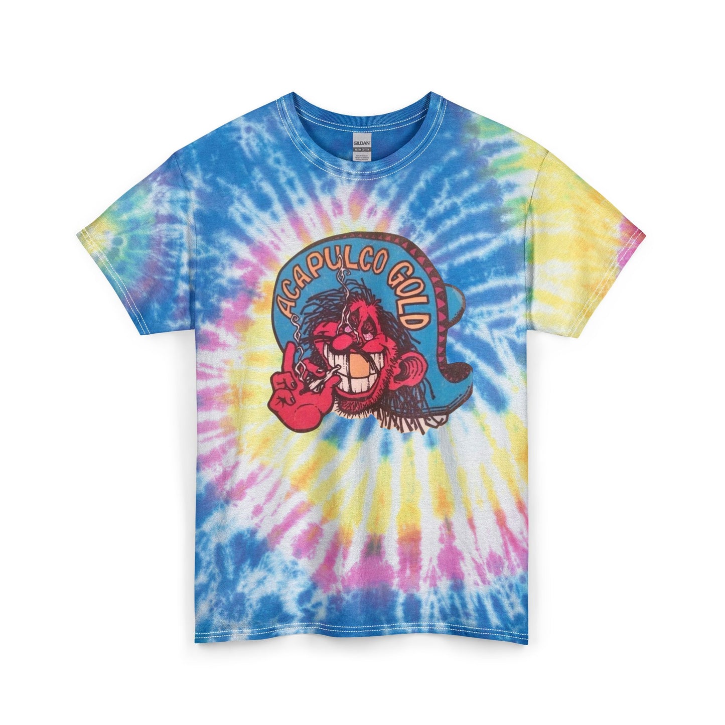 Acapulco Gold Funny Graphic T Shirt Weed 420 Unisex Tie Dye Cotton Tee