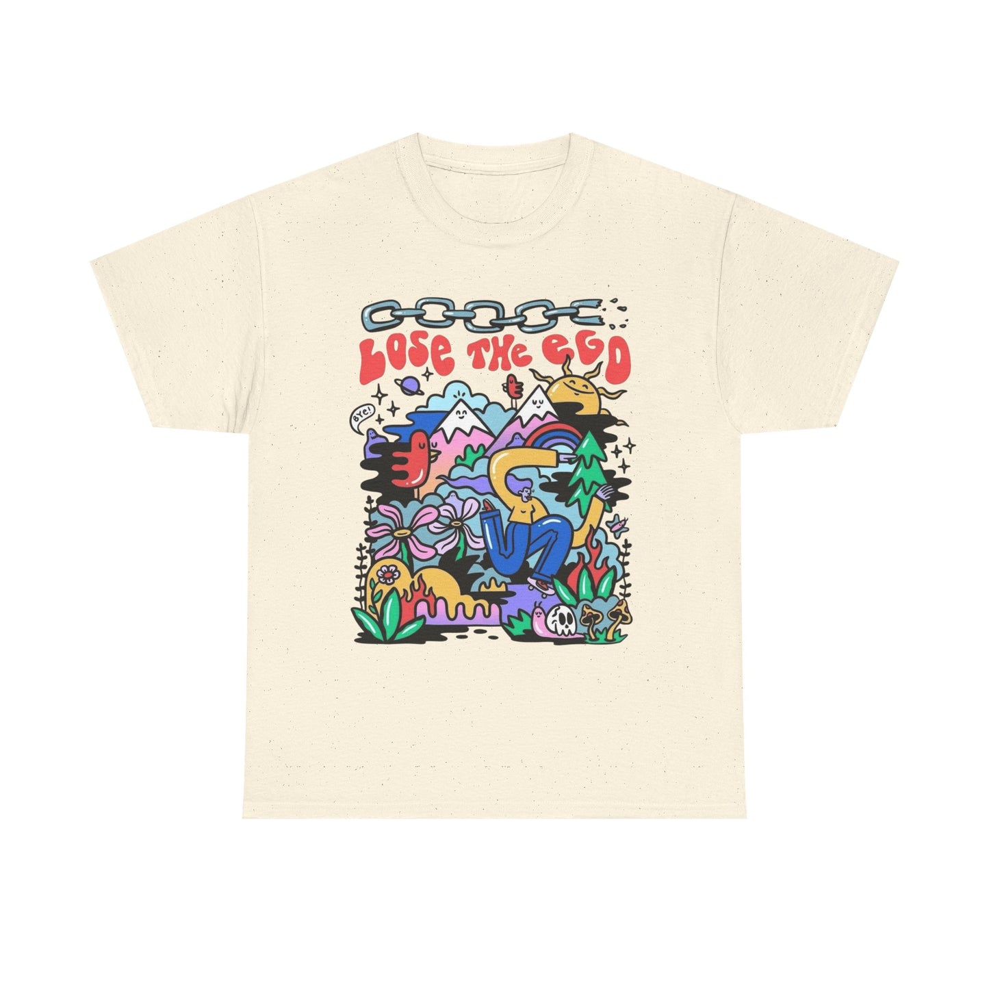 Lose The Ego Graphic T Shirt Unisex Heavy Cotton Tee