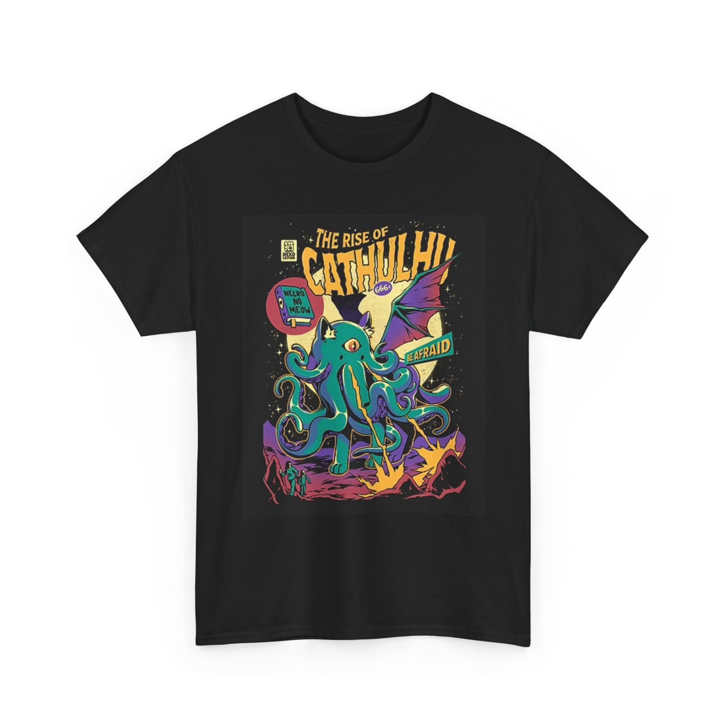 The Rise Of Cathluhu Graphic T Shirt Vintage Squid Unisex Heavy Cotton Tee