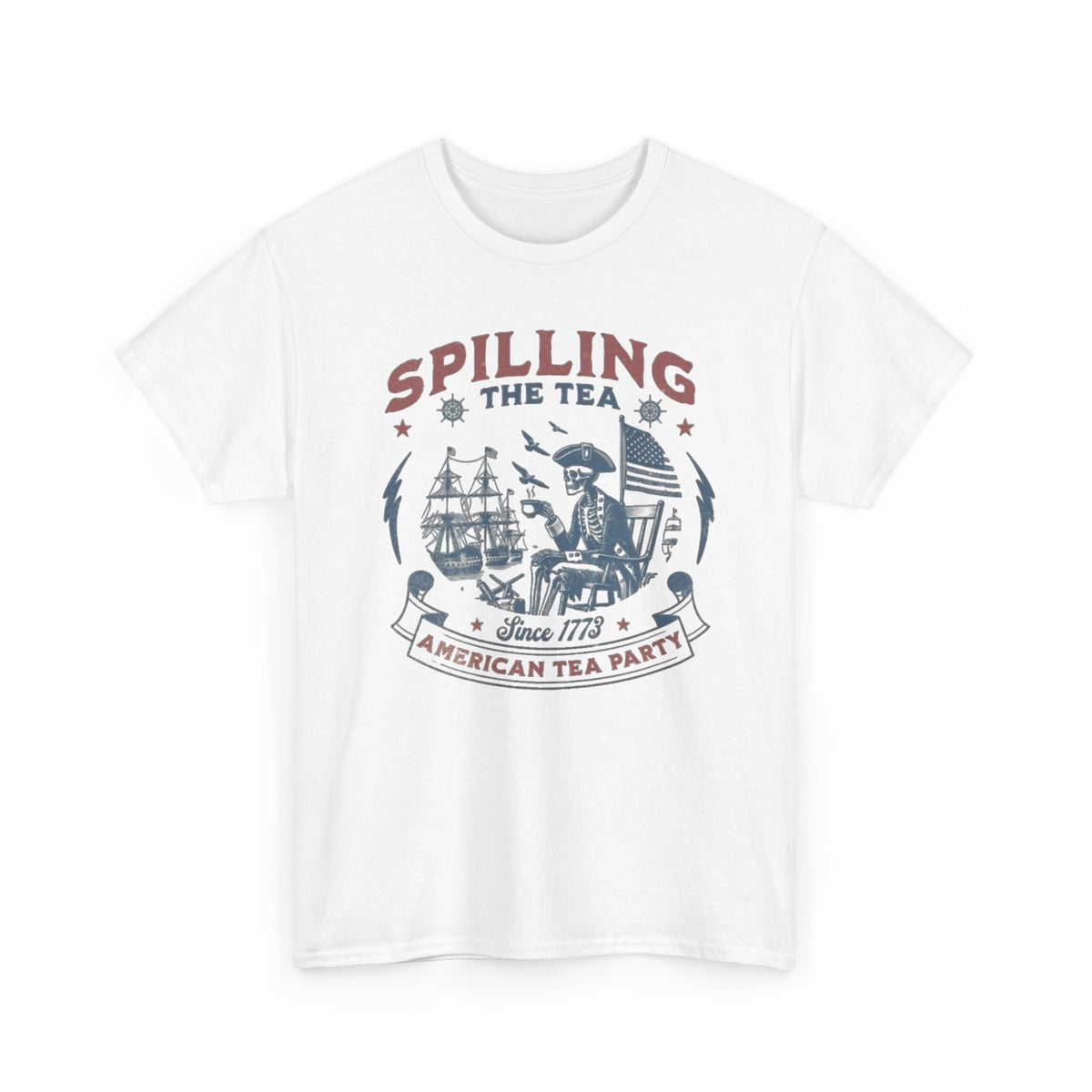 American Tea Boston Party Graphic T Shirt Men's Heavy Cotton Tee