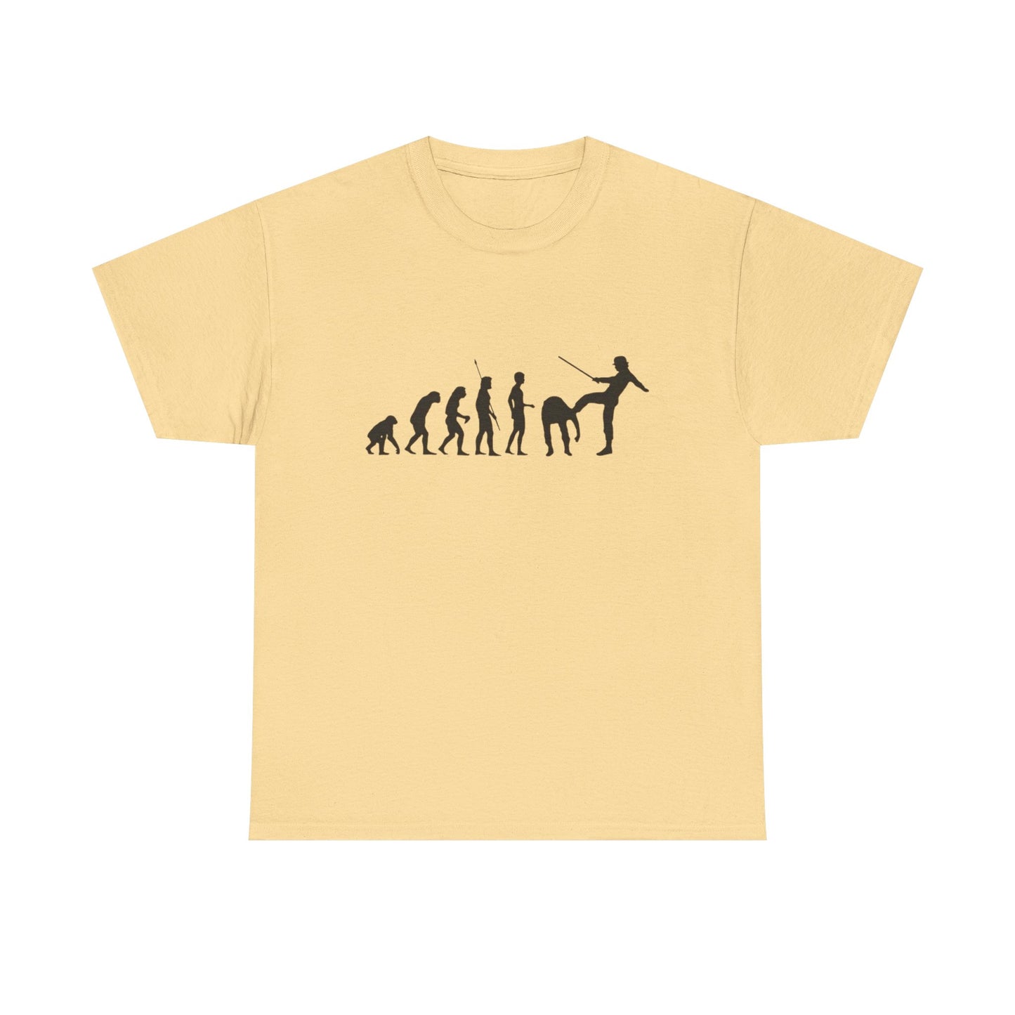 Funny Evolution Chart T-Shirt Unisex Heavy Cotton Tee Gift New