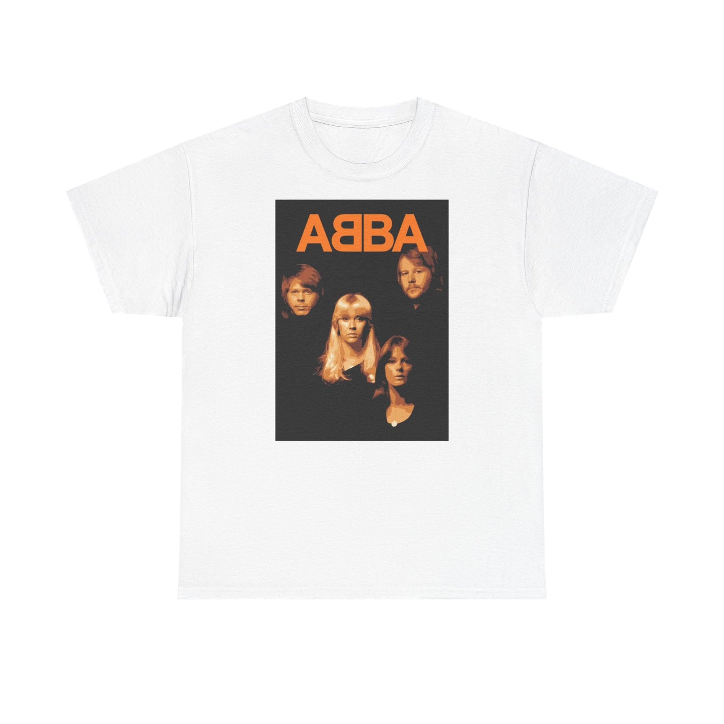 Abba T-shirt vintage retro neon lights classic music Unisex Heavy Cotton Tee