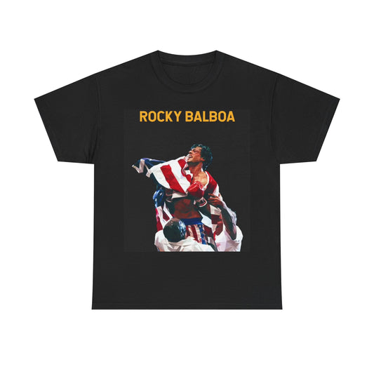 Rocky Balboa Tshirt Vintage Movie Boxing USA Retro Unisex Heavy Cotton Tee