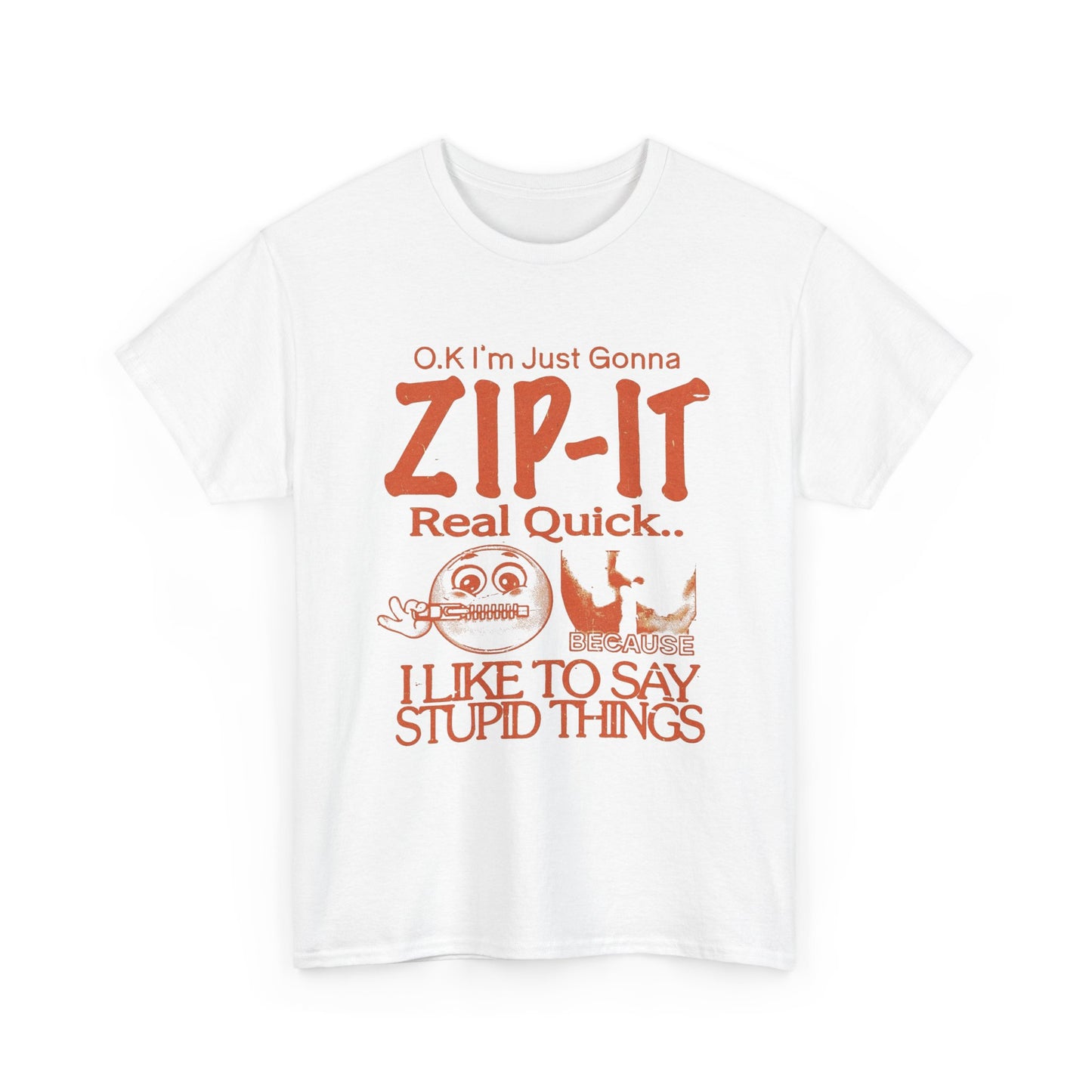 Zip It Real Quick Funny Graphic T Shirt Unisex Gift New AMERICAN VINTAGE