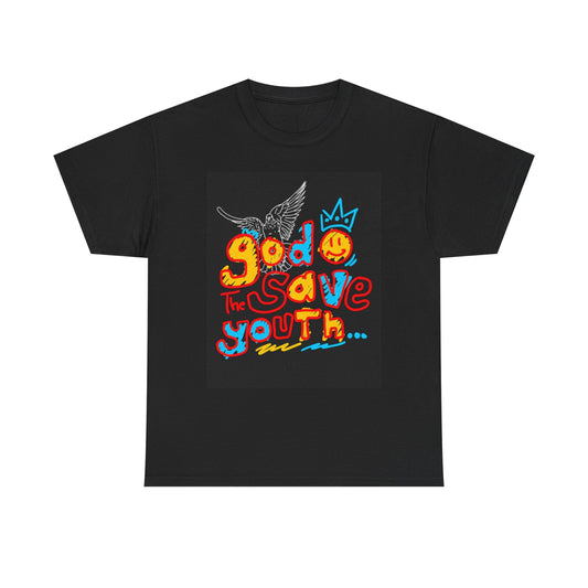 God Save The Youth T Shirt Unisex Heavy Cotton Tee
