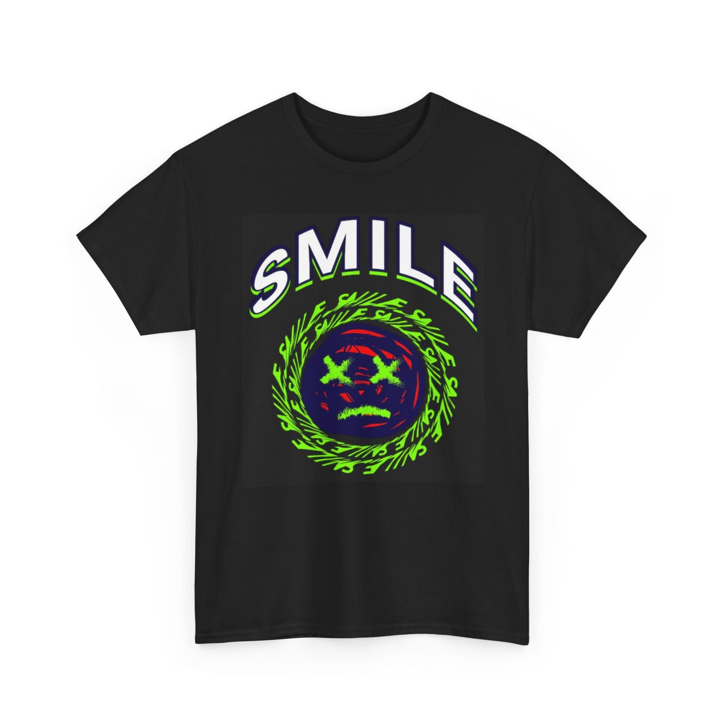 Smile Graphic T Shirt Unisex Heavy Cotton Tee