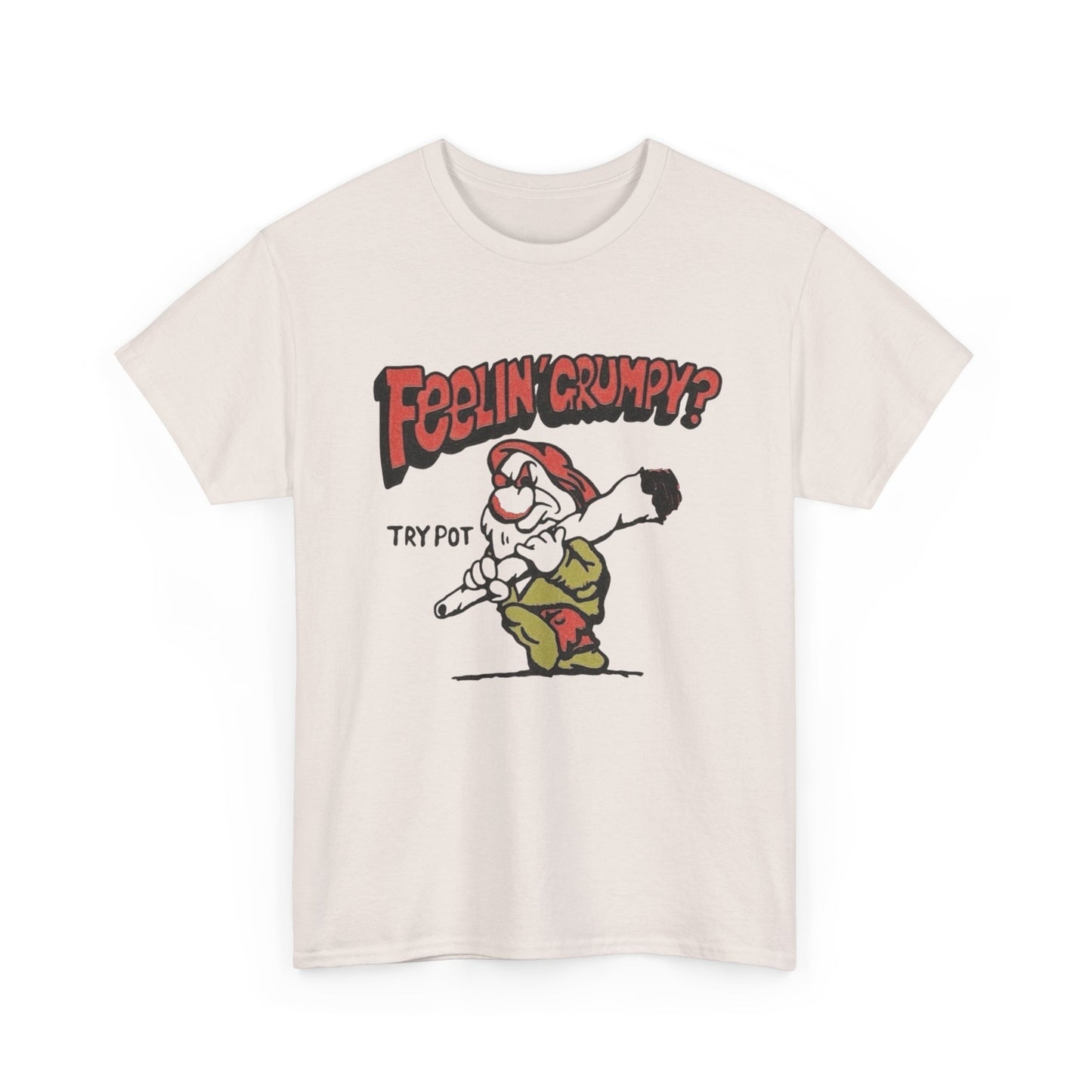 Feeling Grumpy Try Pot Vintage Graphic T-Shirt Unisex Heavy Cotton Tee
