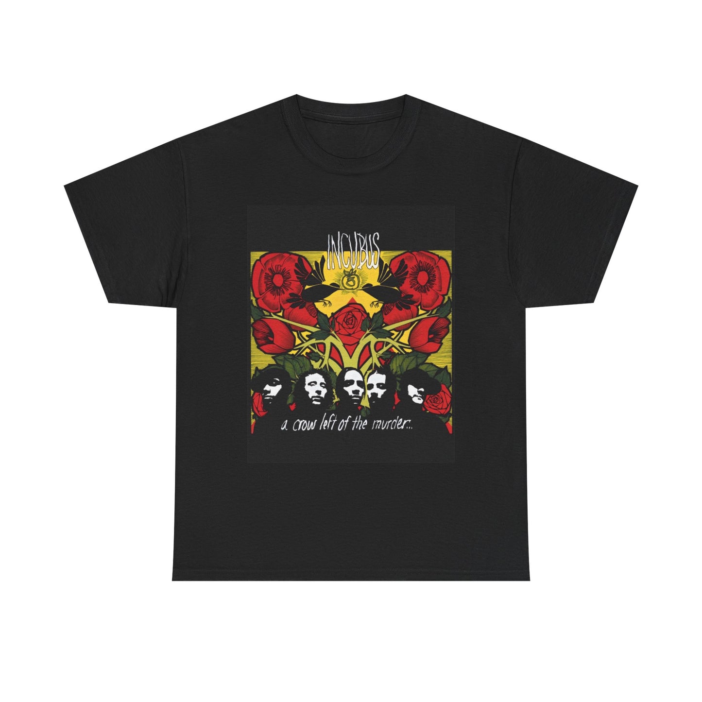 Incubus T-shirt vintage rose art retro concert rock band Unisex Heavy Cotton Tee