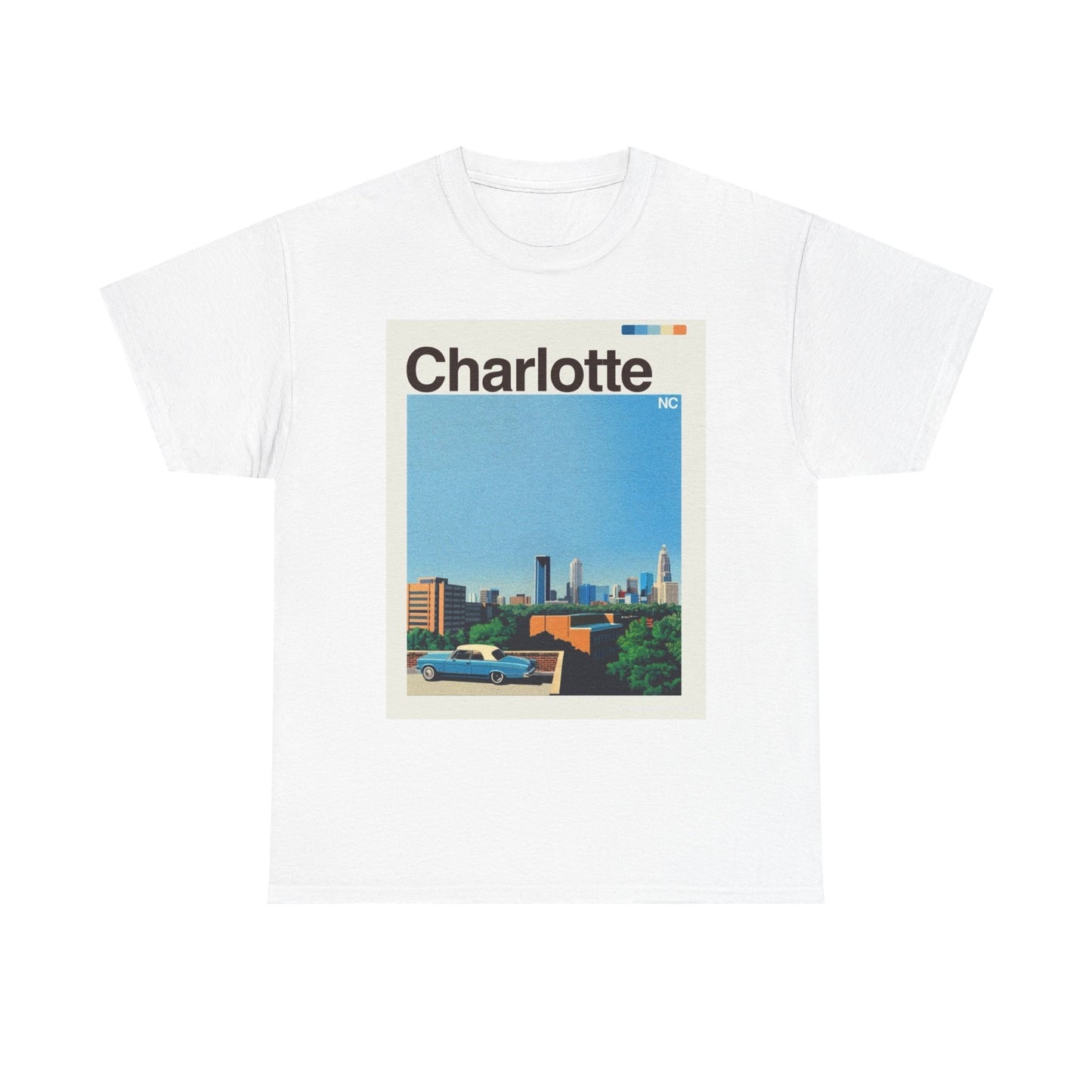 Charlotte Skyline Graphic T Shirt Cotton Tee Apparel New