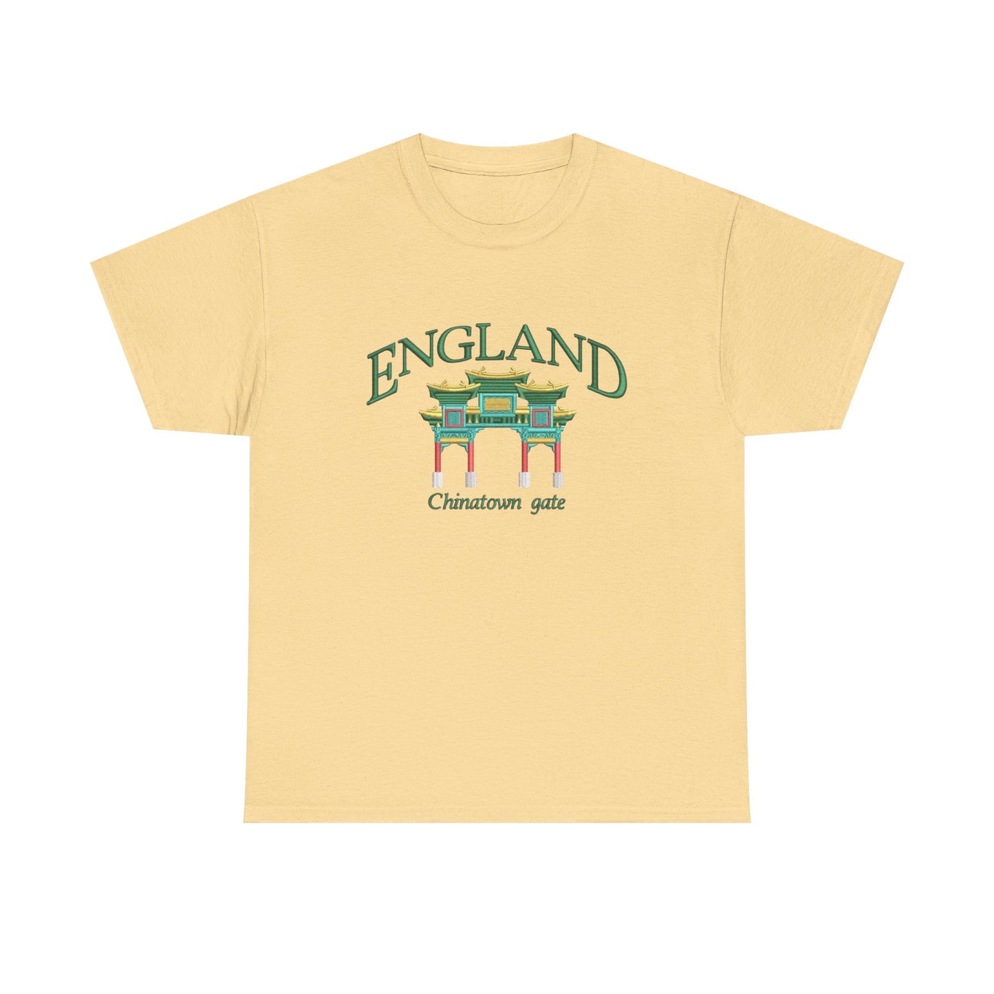 England China Town Gate Graphic T Shirt NEW Unisex Heavy Cotton Tee