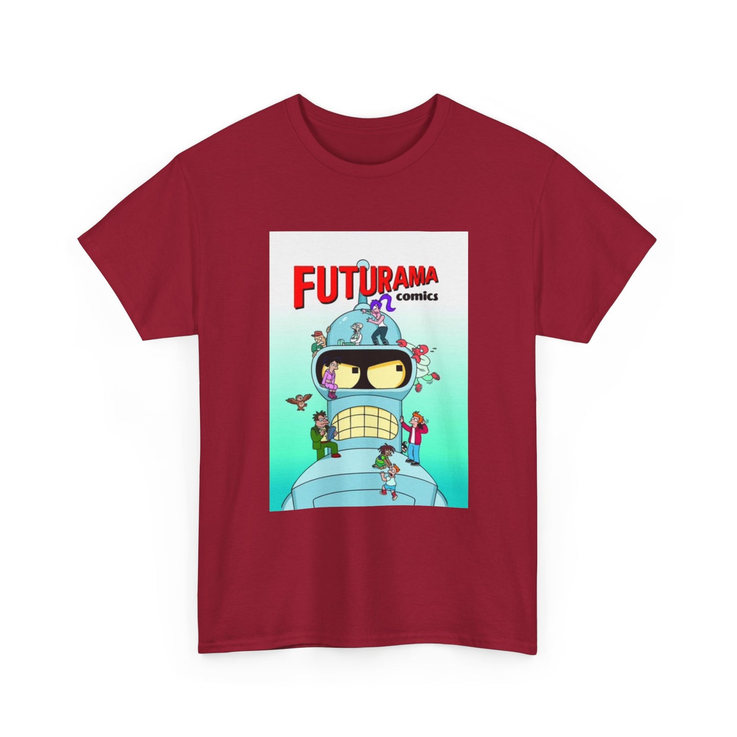 Futurama Shirt Bender Tv Series Graphic Funny Cartoon Unisex Heavy Cotton Tee