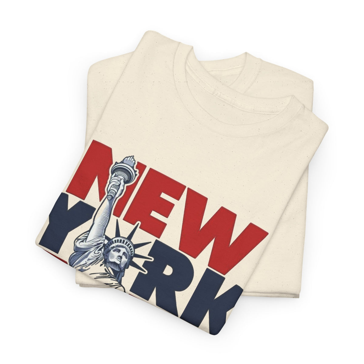 New York Statue Of Liberty Graphic T Shirt Men's Classic Heavy Cotton Tee