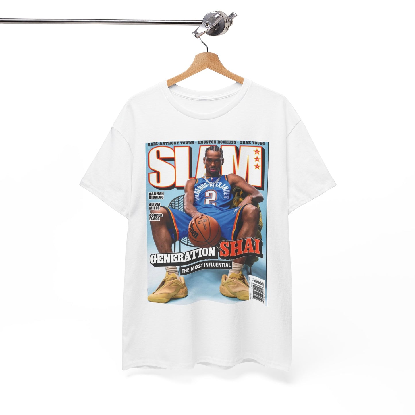 Shai Gilgeous Alexander Graphic T Shirt OKC Basketball Retro Unisex Heavy Cotton