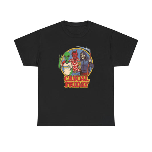 Casual Friday Funny Graphic T Shirt Retro poster Unisex Heavy Cotton Tee
