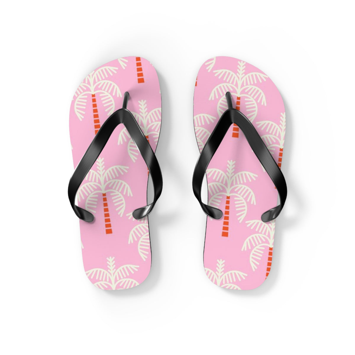 Waves And Sun Sandals Pink Palms Summer Flip Flops Slides BRAND NEW
