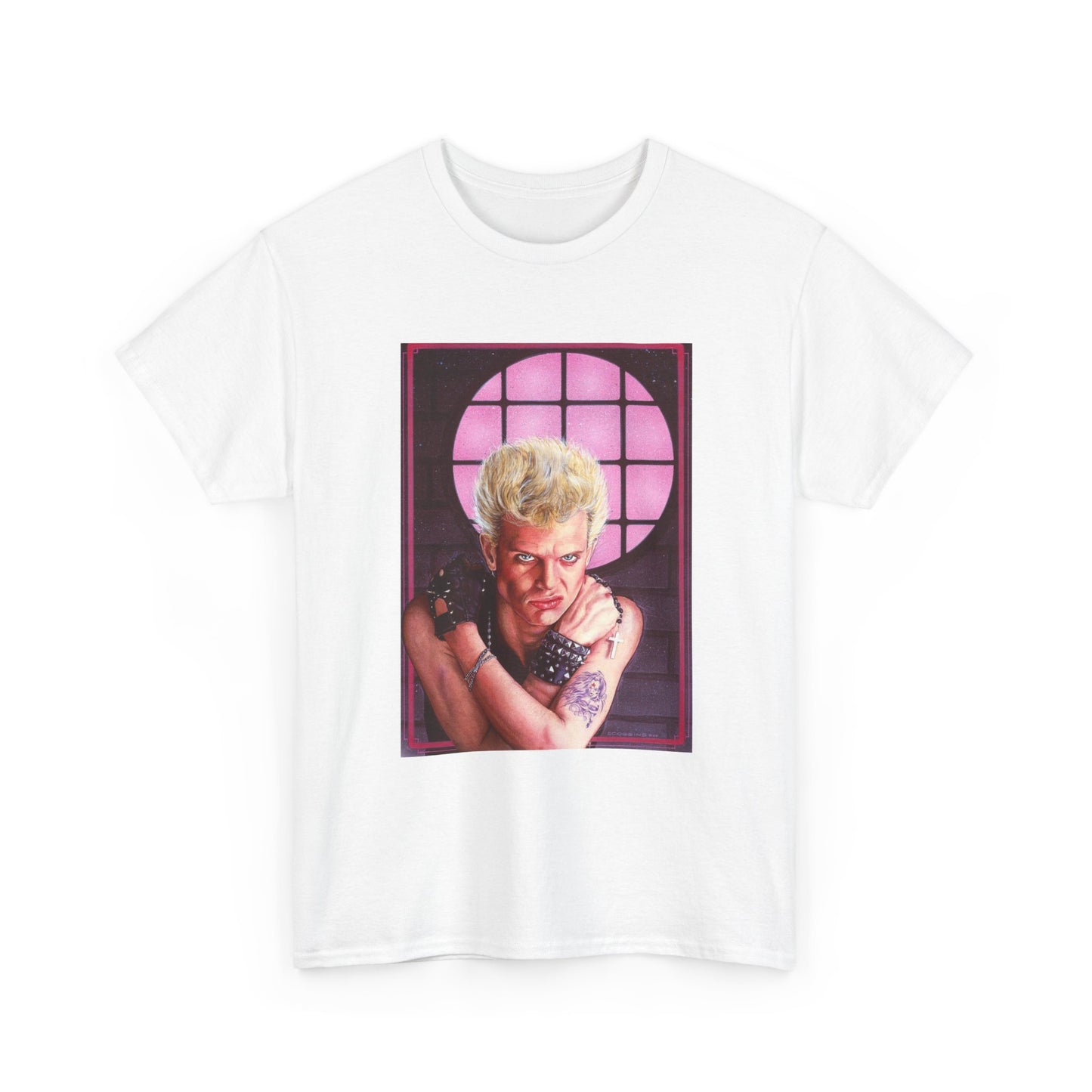 Billy Idol Tshirt Retro Vintage Rock Star New!! Unisex Heavy Cotton Tee