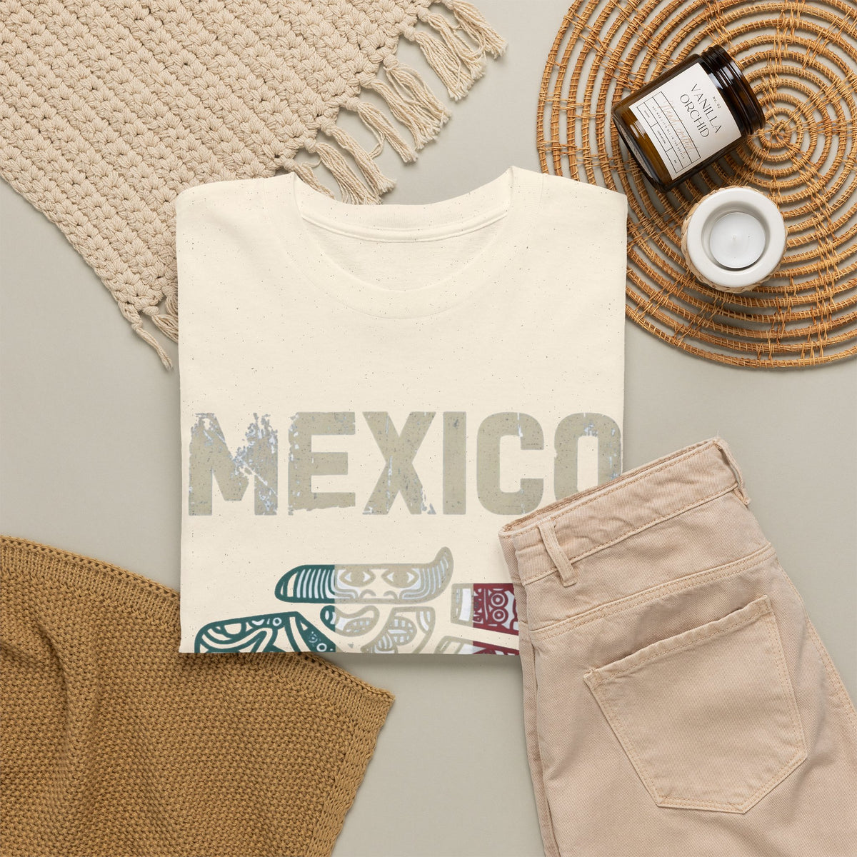Mexico Flag Graphic T-Shirt Men's Graphic Tee retro