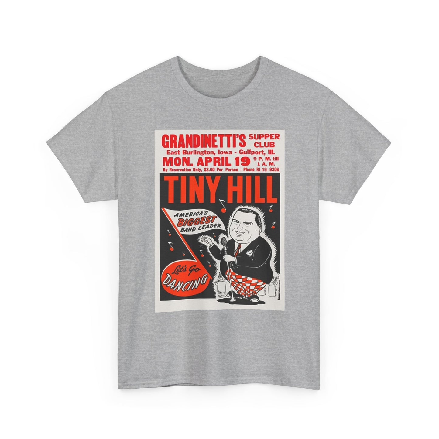 Tiny hill Vintage Graphic T Shirt Retro Poster Music Unisex Heavy Cotton Tee