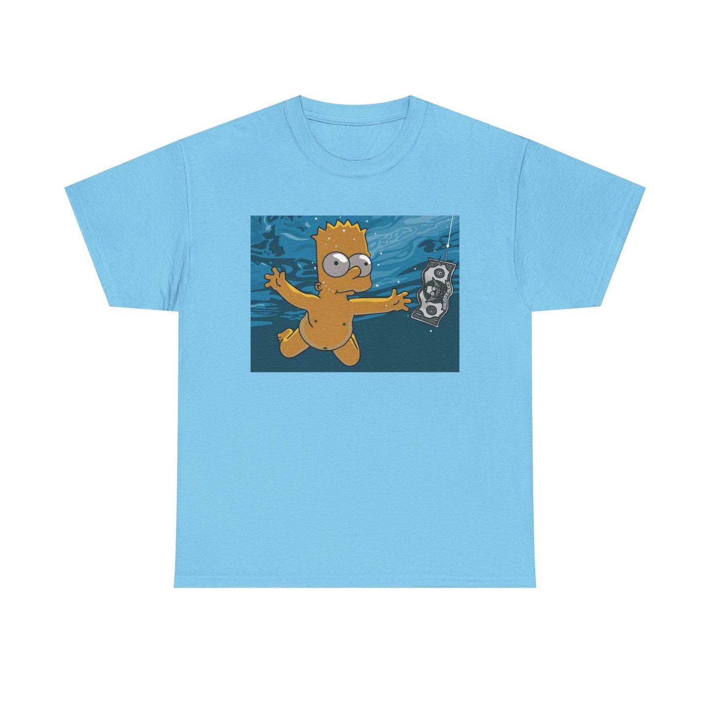 Simpsons T-shirt vintage nirvana retro art funny graphic Unisex Heavy Cotton Tee