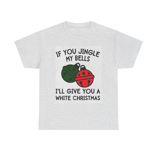 Jingle Bells Christmas Graphic T Shirt Funny Unisex Heavy Cotton Tee