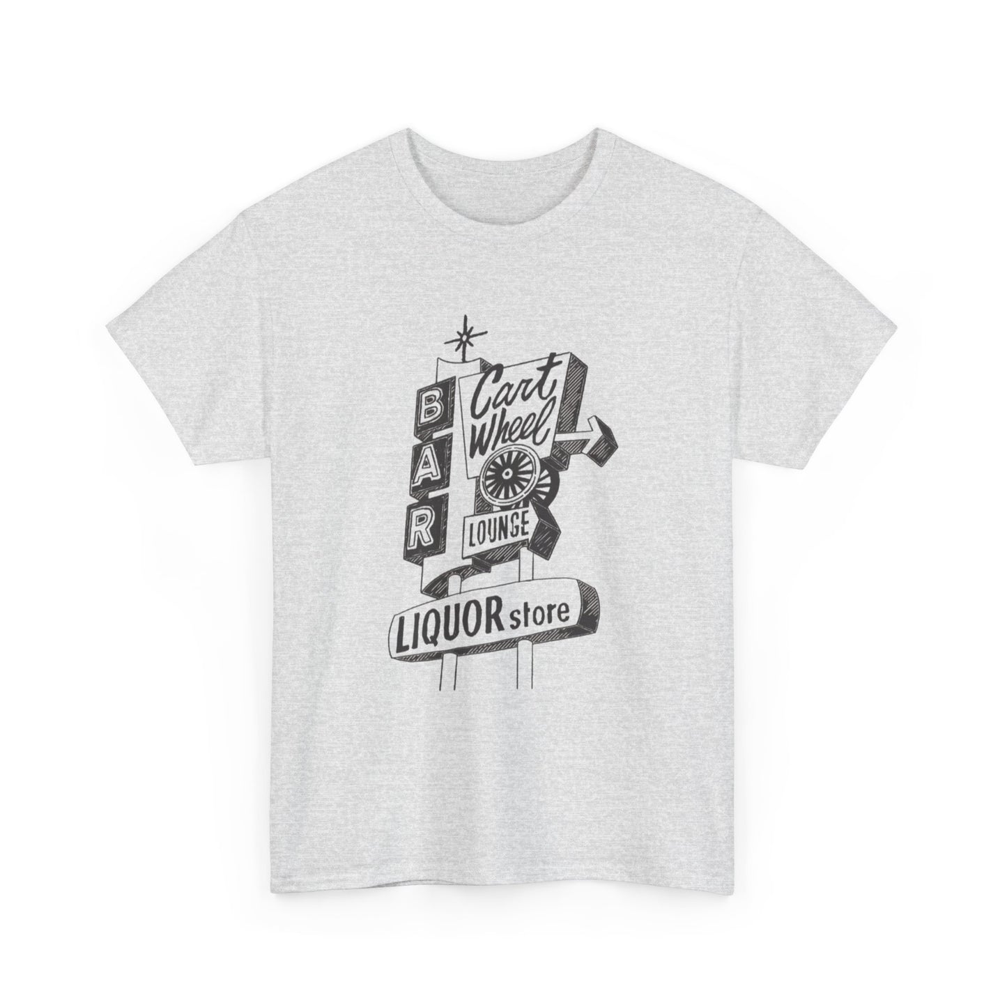 Bar Cart Wheel Lounge Vegas Graphic T Shirt NEW ADULT TEE Cotton