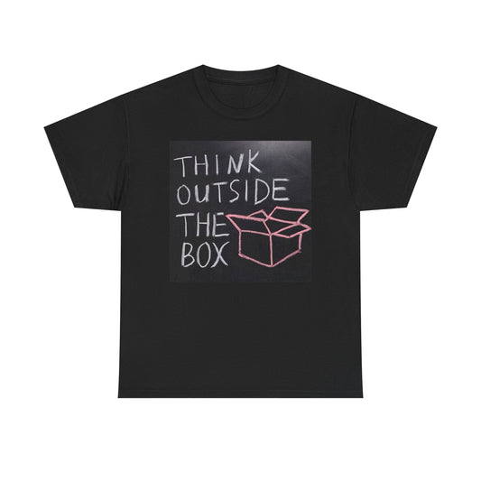 Think Outside The Box Graphic T Shirt Jokes Art Unisex Heavy Cotton Tee