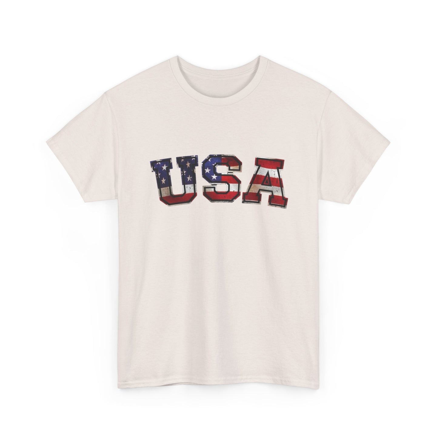 USA American Flag Retro Graphic T Shirt Unisex NEW Heavy Cotton Tee