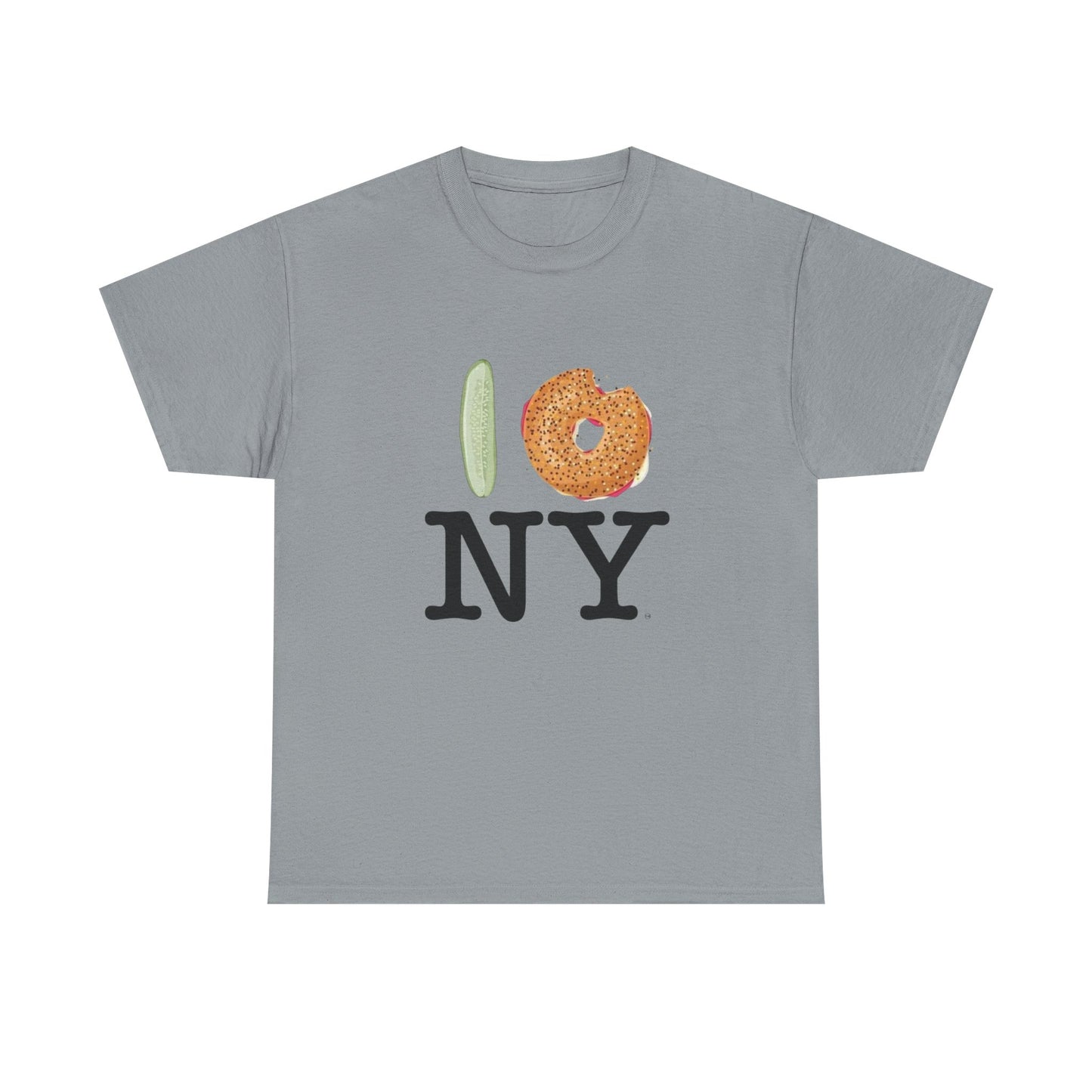 I Love New York City Bagel Shop Graphic T Shirt Unisex NEW Heavy Cotton Tee
