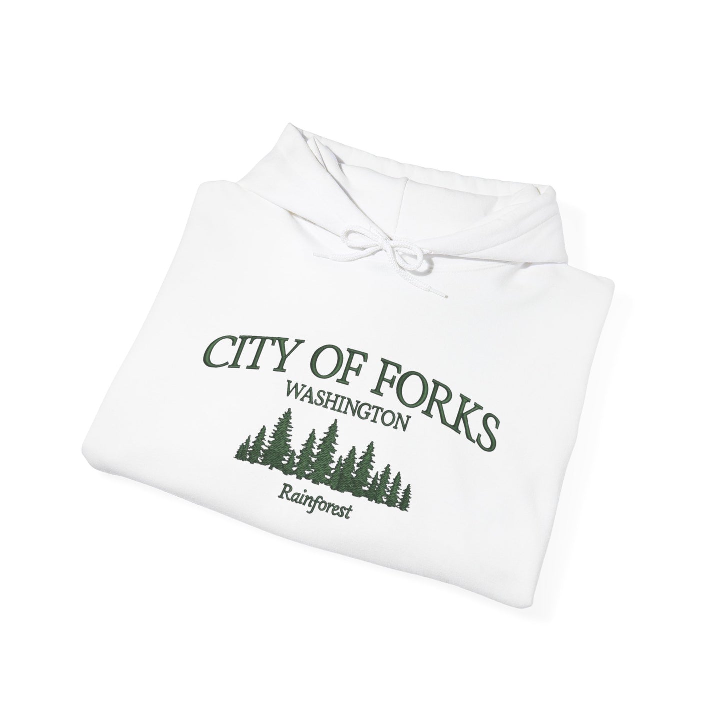 City Of Forks Washington Graphic Hoodie Heavy Blend Sweatshirt NEW